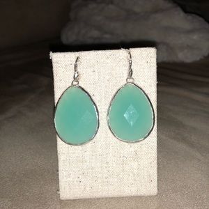 Stella + Dot earrings silver/turquoise